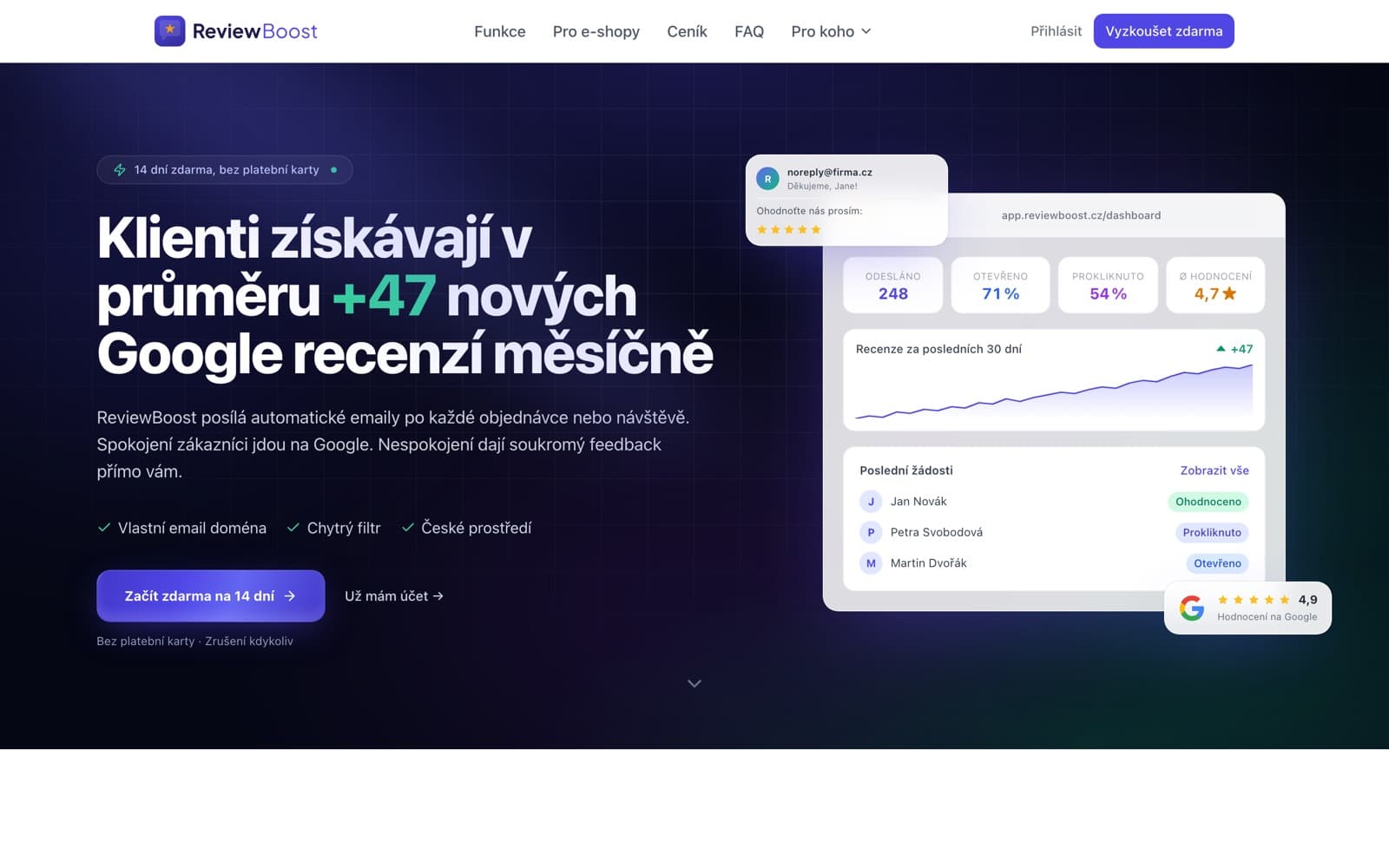 ReviewBoost — produkt AUXILIA Group v produkci